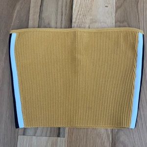 Aritzia Yellow Sculpt Knit Tube Top